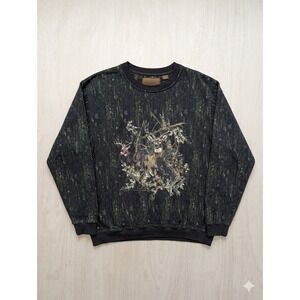 Legendary Whitetails Timber Ghost Camo Deer Graphic Crewneck Sweatshirt Mens L